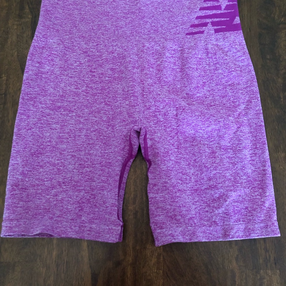 New Balance Heathered Purple Bike Shorts